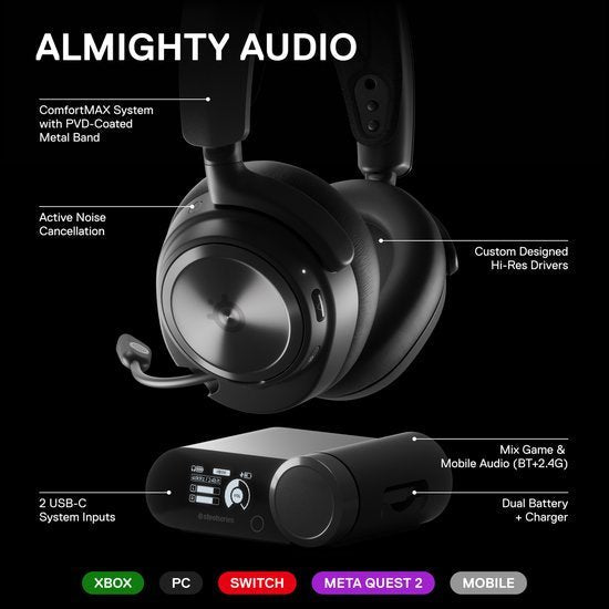 SteelSeries Arctis Nova Pro Draadloze Gaming Headset voor Xbox PC - MR commerce