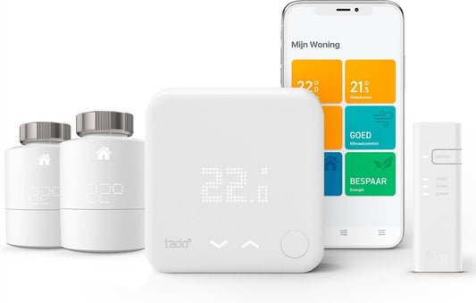 tado° Slimme Thermostaat Starterkit V3+ met 2 Radiatorknoppen - MR commerce