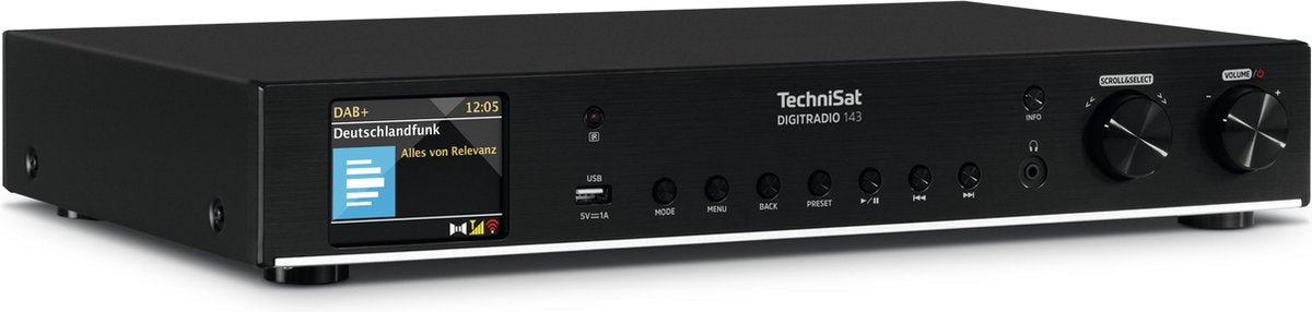 Technisat Digitradio 143 (V3) Zwart Hi - Fi Module: Digitale Radio en Streaming Tuner - MR commerce