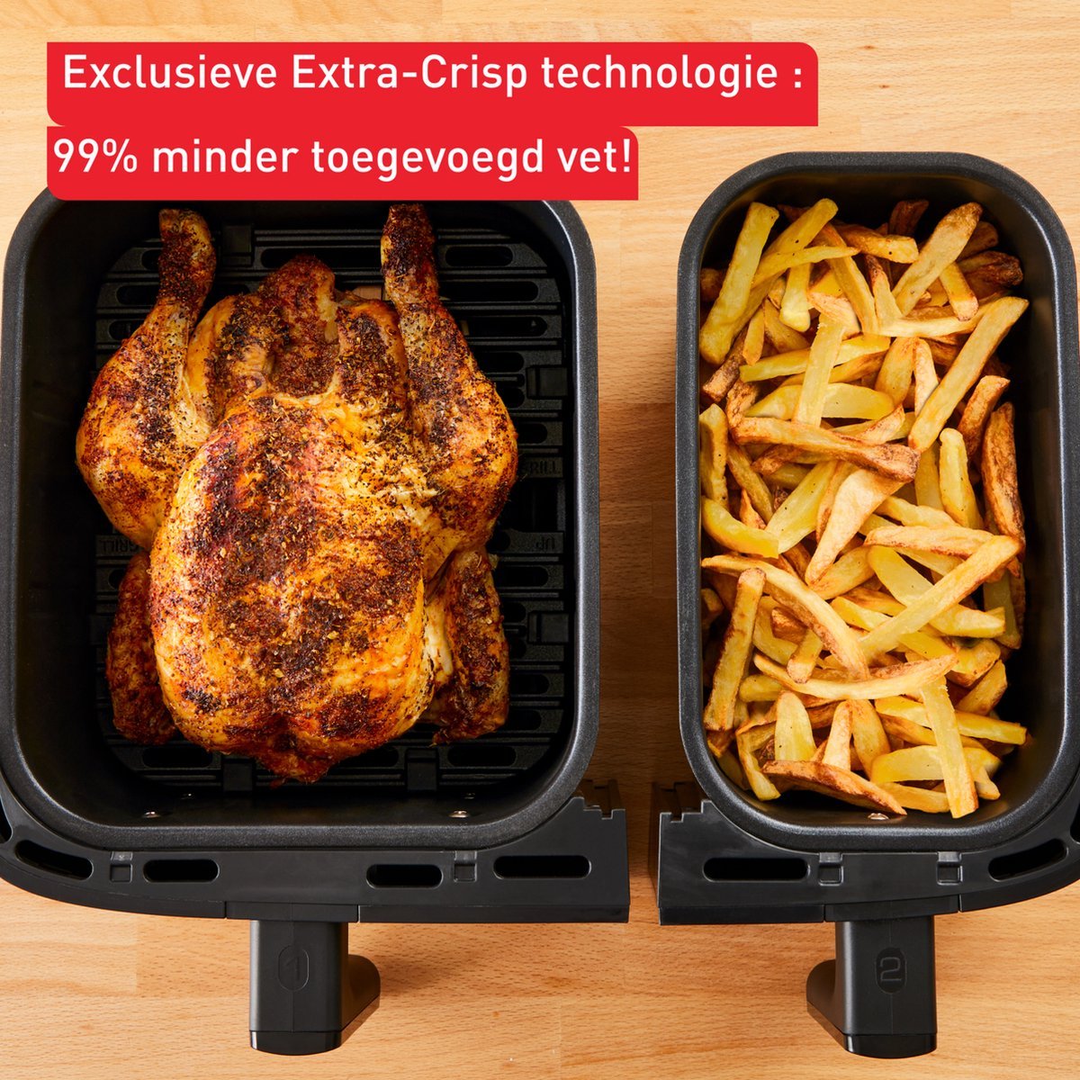 Tefal Dual Easy Fry & Grill EY9018 Heteluchtfriteuse 8.3L Zwart - MR commerce