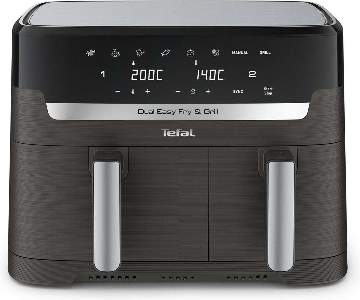 Tefal Dual Easy Fry & Grill EY9018 Heteluchtfriteuse 8.3L Zwart - MR commerce