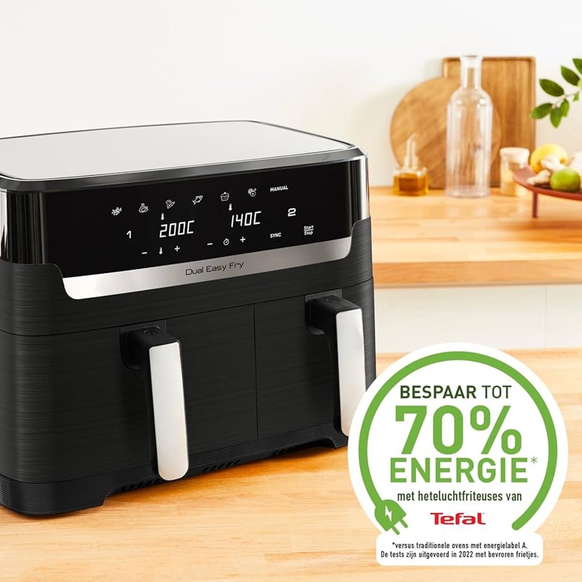 Tefal Dual Easy Fry & Grill EY9018 Heteluchtfriteuse 8.3L Zwart - MR commerce