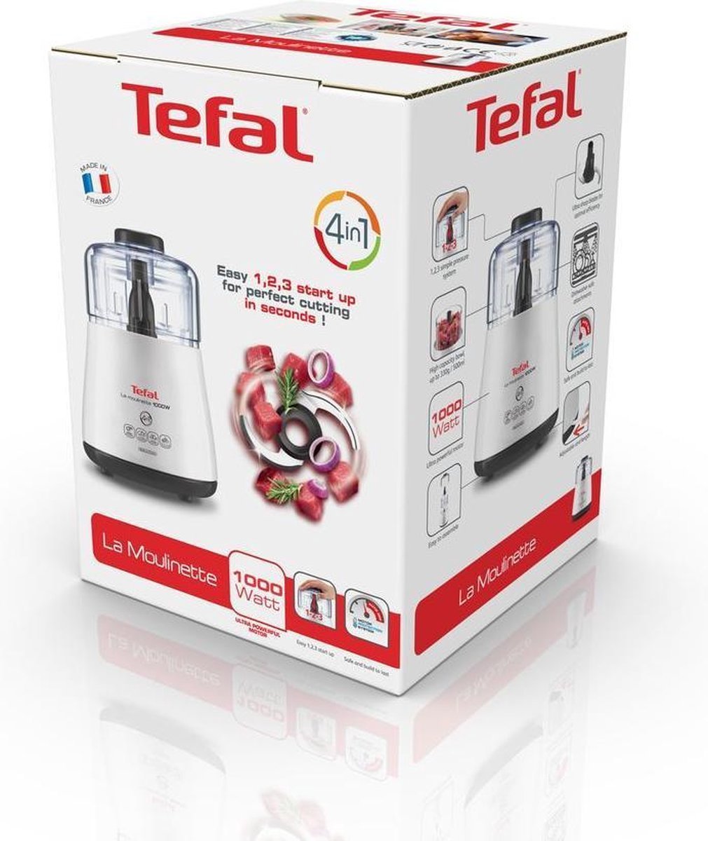 Tefal La Moulinette DPA 130 Hakmolen - 1000W - 300ml - Wit - MR commerce