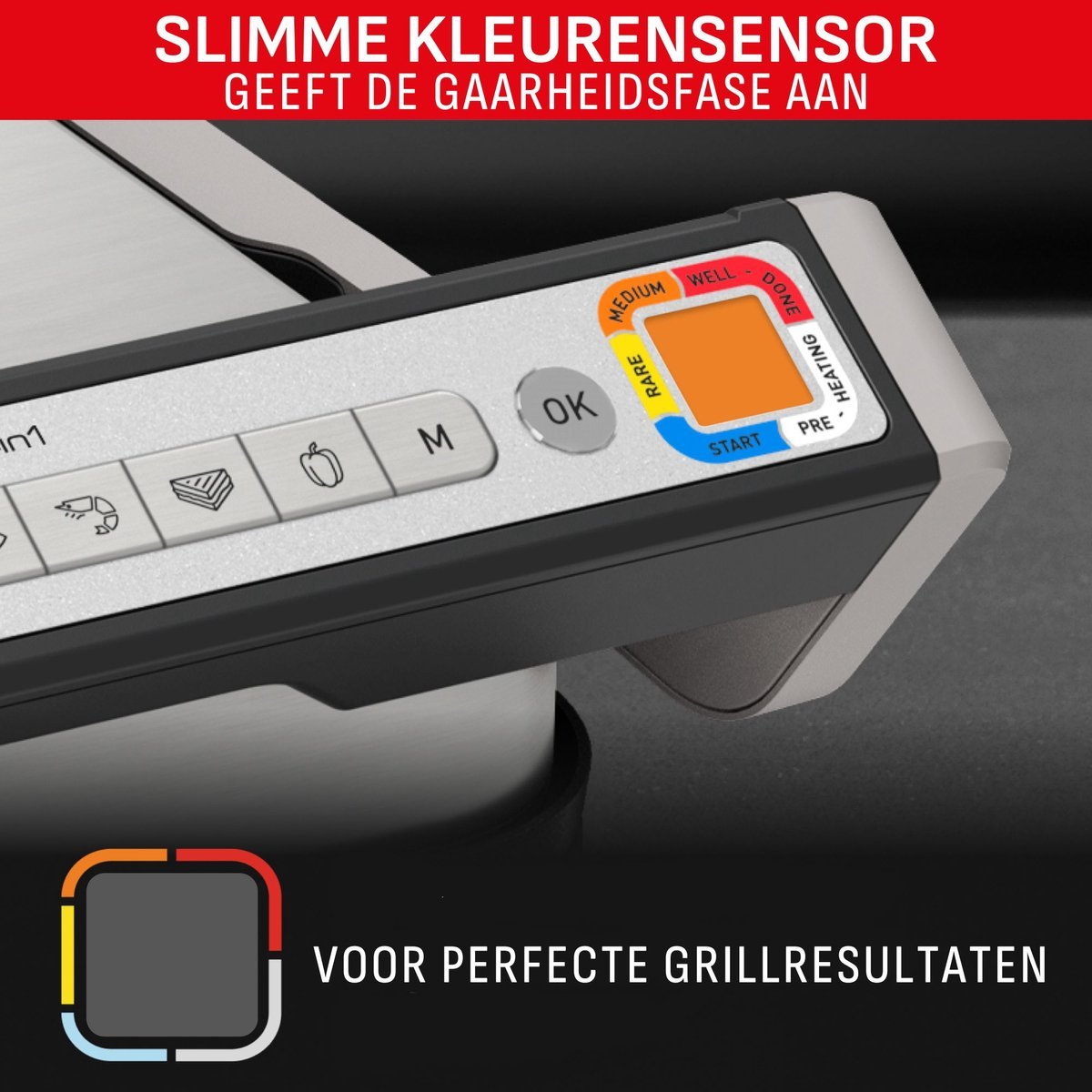 Tefal OptiGrill 2in1 GC772D Intelligente Contactgrill en BBQ, Vaatwasserbestendig RVS - MR commerce