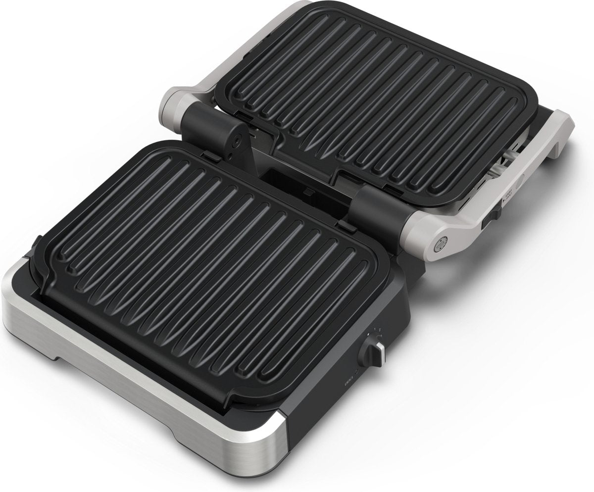 Tefal OptiGrill 2in1 GC772D Intelligente Contactgrill en BBQ, Vaatwasserbestendig RVS - MR commerce