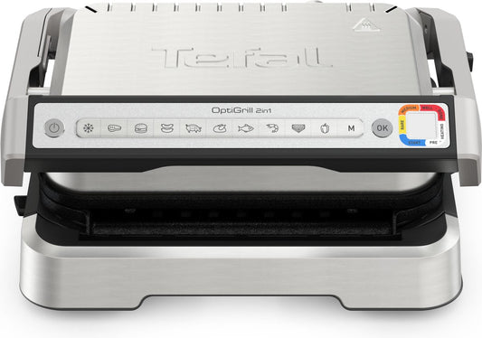 Tefal OptiGrill 2in1 GC772D Intelligente Contactgrill en BBQ, Vaatwasserbestendig RVS - MR commerce