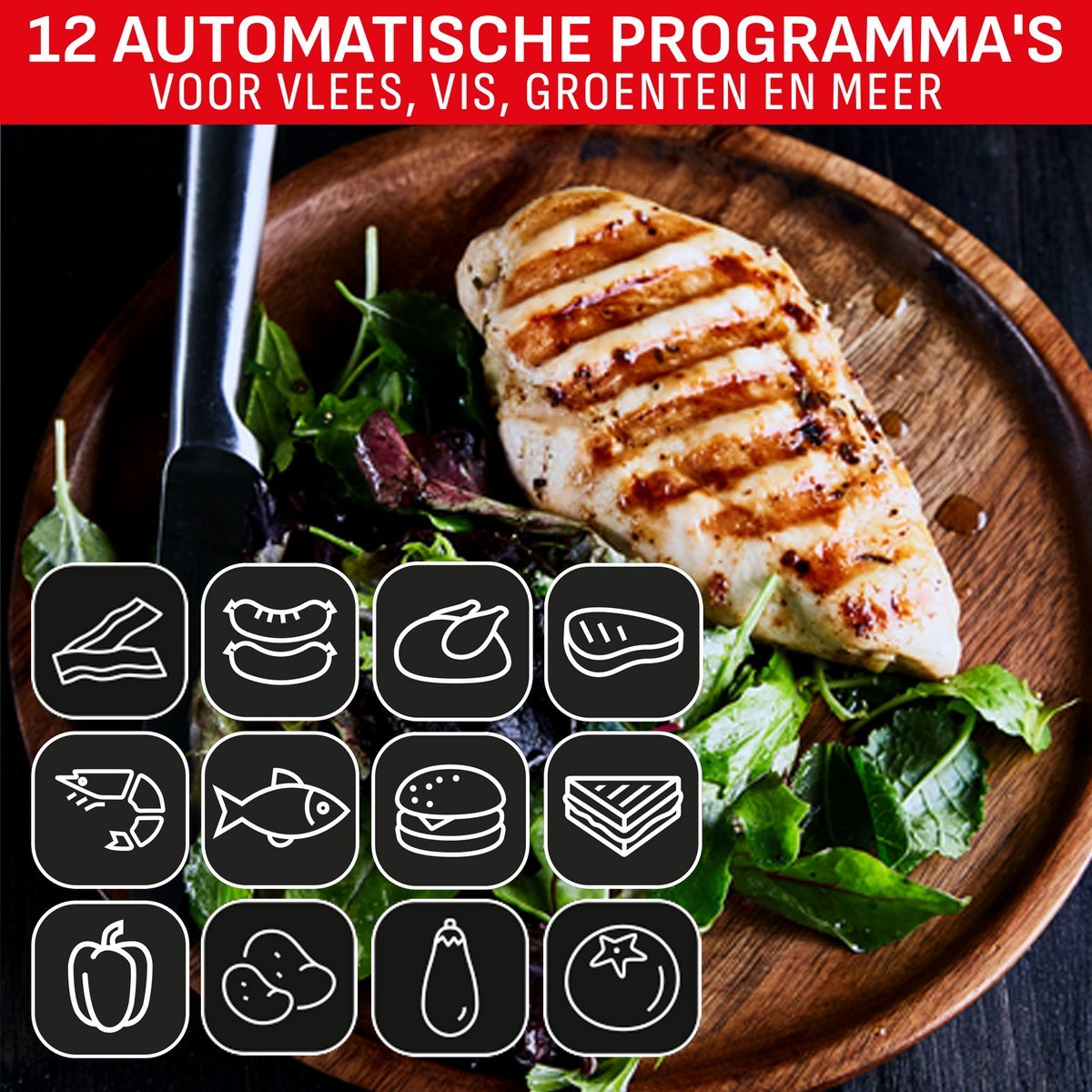 Tefal OptiGrill Elite GC750D: Intelligente Contactgrill met 12 Automatische Programma's RVS - MR commerce