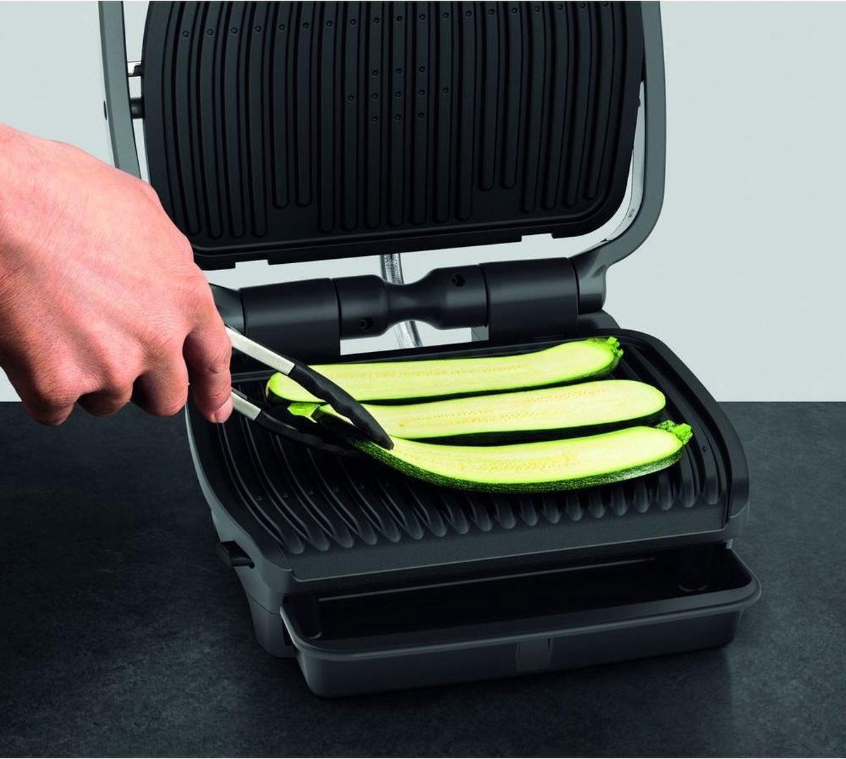 Tefal OptiGrill Elite GC750D: Intelligente Contactgrill met 12 Automatische Programma's RVS - MR commerce