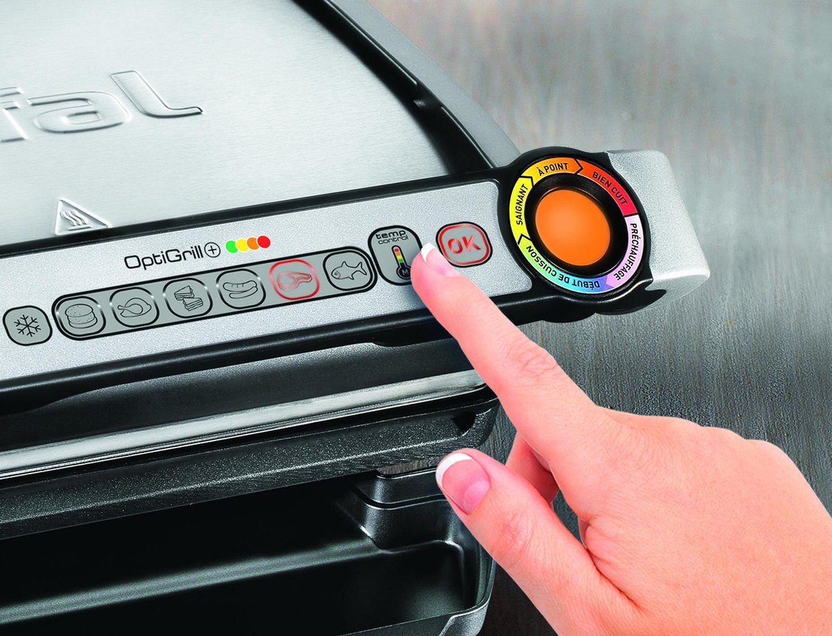 Tefal Optigrill+ GC712D Slimme Contactgrill met Automatische Kooksensor - MR commerce