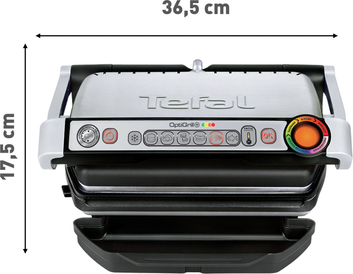 Tefal Optigrill+ GC712D Slimme Contactgrill met Automatische Kooksensor - MR commerce