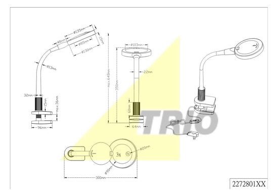 Trio Lighting LUPO LED Klemlamp - Inclusief Lichtbron - Modern Zwart Design - MR commerce