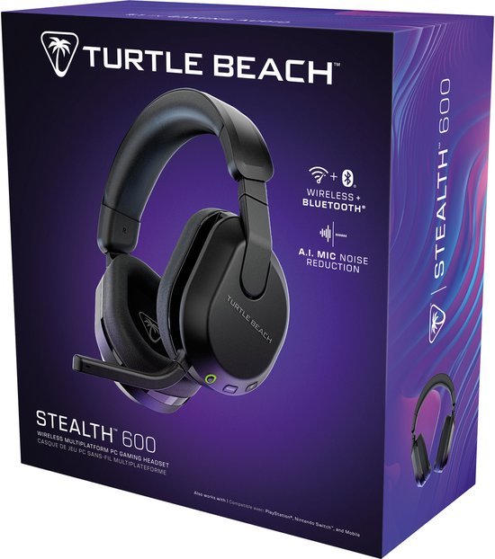 Turtle Beach Stealth 600 Draadloze Gamingheadset Zwart voor Alle Platforms - MR commerce