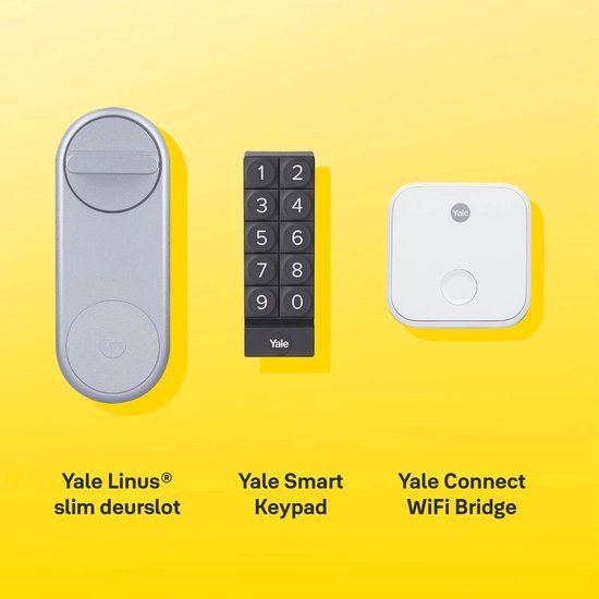 Yale Linus Slim Deurslot: Veilige Sleutelloze Toegang, App Bediening, Eenvoudig Geïnstalleerd - MR commerce