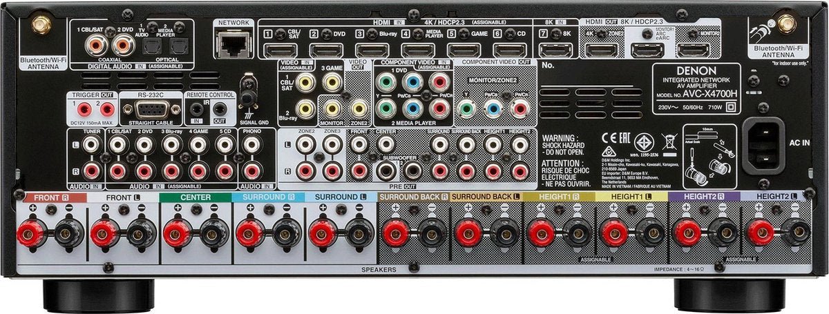 Denon AVC - X4700H 125 W 9.2 kanalen Surround 3D Zwart | 4951035072851 | Receiver - MR commerce